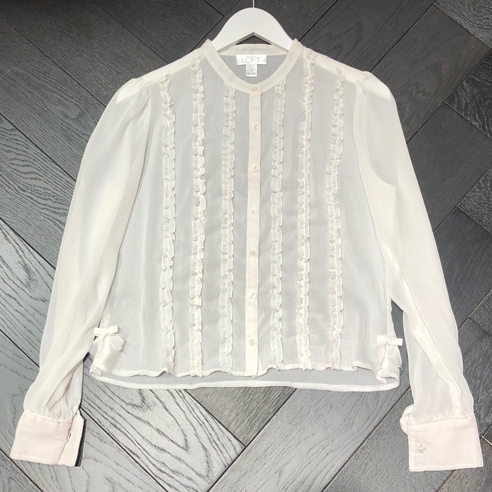 Ann Taylor LOFT sheer Top